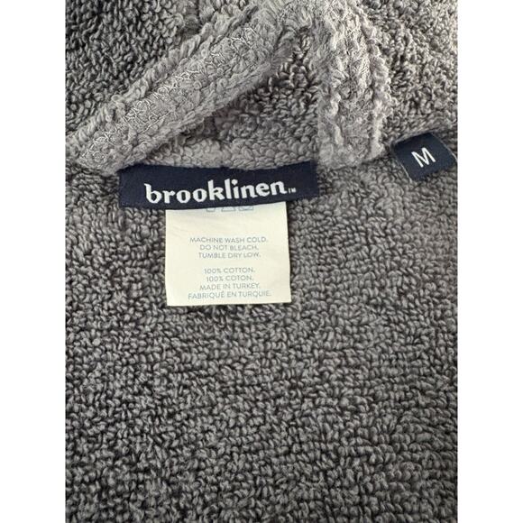Brooklinen Super-Plush Robe Unisex M Graphite Turkish Cotton - Luxe Guest Room - Picture 2 of 8